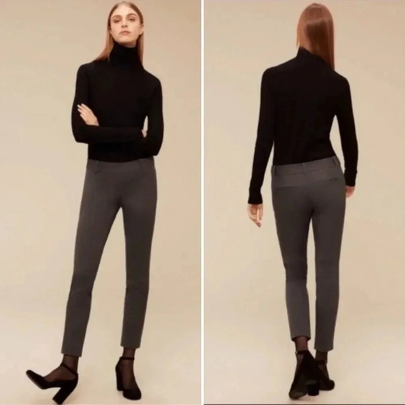 Aritzia Babaton Elliot  Pant Bi-Stretch Cigarette Ankle Pant Maroon - Picture 2 of 11